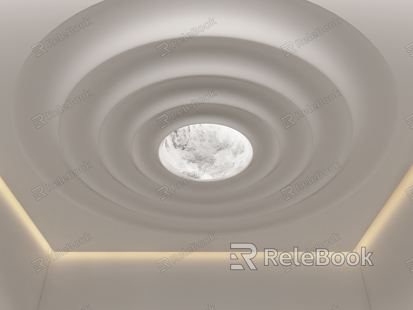 Quiet Wind Ceiling Round Ceiling Ripple Ceiling Ripe Ceiling Moon Lamp model