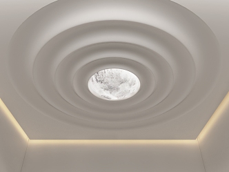 Quiet Wind Ceiling Round Ceiling Ripple Ceiling Ripe Ceiling Moon Lamp 3d model