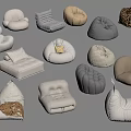 Various Styles Of Comfortable Bean Bags In Neutral Colors For Home Use