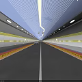 Road Infrastructure Featuring Traffic Tunnel Entrance With Safety Management And Vehicle Access