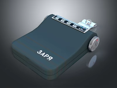 Black 3APR Device Featuring Control Knobs And Dial Indicators On Surface 3d model