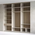 Modern Wardrobe Design With Wooden Panels And White Sliding Doors For Bedroom