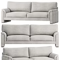 Modern Fabric Multi Seater Sofa With Comfortable Armrests And Soft Cushions 3d model