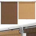 Stylish Woven Texture Roller Curtains in Different Brown and Beige Tones for Home Decor