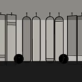 Glass partition 3d model