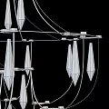 Luxurious Crystal Chandelier With Metal Frame And Hanging Pendants For Modern Spaces