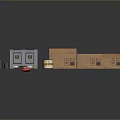 Food Storage Boxes Cans And Bottles Packaging Containers Display Setup