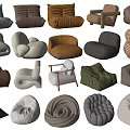 Various Accent Chairs With Different Designs Colors And Materials For Home Decor