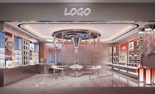 Modern Cosmetics Store 3d model