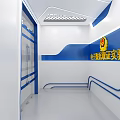 Modern Monitoring Room Interior With Conference Table Large Screen Wall Displays And Chairs