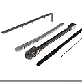 Industrial Metal Equipment Including Long Rods Bars And Connecting Components