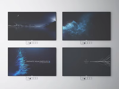 TV Screens Display Creative Visual Presentations Including Night Scene Abstract Patterns And Minimal Design 3d model