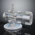 Modern engine piston car engine cylinder car engine 3d model