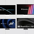 Modern Minimalist Televisions Display Lexugo Seventy Speed And Bloomsbury Lab Logos