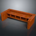 Modern Orange Storage Bench Furniture With Multiple Compartments And Functional Design
