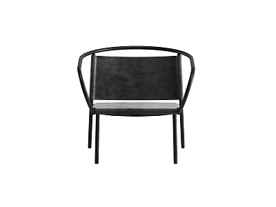 Modern Black Accent Chair With Metal Frame And Comfortable Minimalist Design 3d model