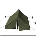 Portable Green Camping Tent Furniture With Ropes And Wooden Stakes For Outdoor Use