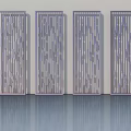 Modern Decorative Swing Doors With Vertical Slats Design For Interior Use