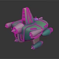 Modern Spaceship Cartoon Spaceship Animation Spaceship 3d model