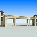 European-style gate 3d model