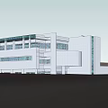 Modern Multi Storey Office Building With Glass Curtain Wall And Sleek Design