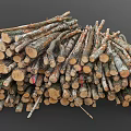 Stacked Arbor Logs With Various Trunks And Diverse Natural Wood Colors