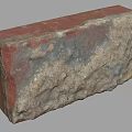 Building Exterior Wall With Red Brown And Gray Rough Texture Brick 3d model