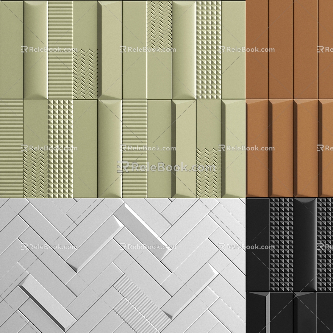 Wall brick wall decorative surface 3d model