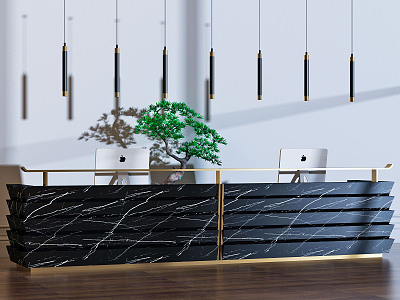 Modern reception desk model