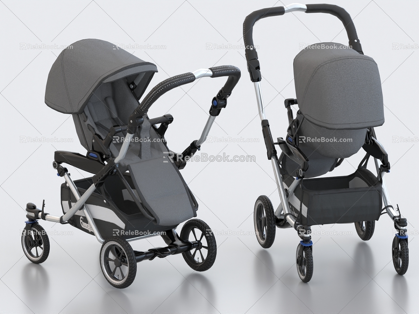 Baby Stroller Baby Stroller Stroller Trolley Cradle Children's Products 3d model