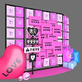 Pink Check in Photo Spot With Heart Decor WOMEN Signs And Spring Collection Shopping Bags