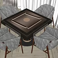Modern Mahjong Table and Chair Mahjong Table 3d model