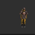 Fantasy Warrior Character In Beast Themed Armour With Star Symbol Design