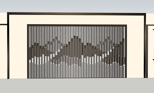 New Chinese style landscape wall 3d model