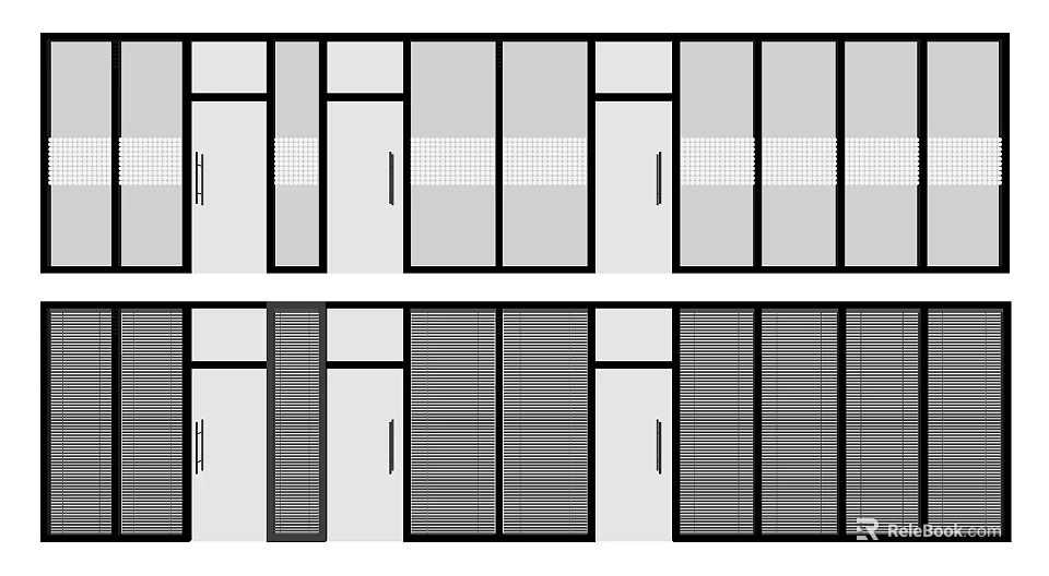 Different Design Hinged Doors With Panel And Blind Options For Home Use 3d model