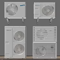 Modern White Air Conditioner Fans With Different Wall Mounted And Standing Designs