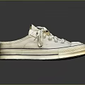 White Canvas Low Top Casual Sneakers Classic Design Fashion Comfortable Footwear