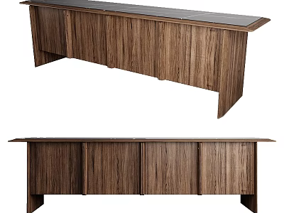 Sleek Wooden Chest of Drawers With Natural Wood Grain For Living Room Storage 3d model