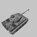 Military Tank Exterior With Long Gun Barrel Heavy Tracks And Armored Turret