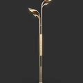 Outdoor Street Light Pole With Dual Display Screens For Urban Illumination