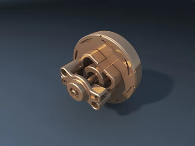 Car Mechanical Metal Component With Holes And Connecting Parts For Automotive Use 3d model