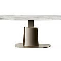 Sleek Modern Dining Table Designs with Marble and Black Tabletops and Metal Bases 3d model
