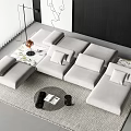 Poliform modern multi-person sofa combination sofa module sofa double-sided sofa 3d model