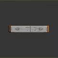 Orange and White Electric Train with Detailed Roof Equipment and Modern Exterior Design