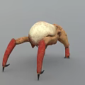 Game and Movie Character with White Round Body Red Long Legs Sharp Claws