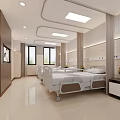 Modern Hospital Ward Interior With Multiple Beds Clean Design Windows And Medical Equipment