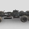 Rugged Off Road Terrain Vehicle Chassis With Large Tires And Mechanical Components