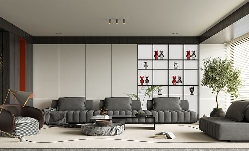 modern living room 3d model