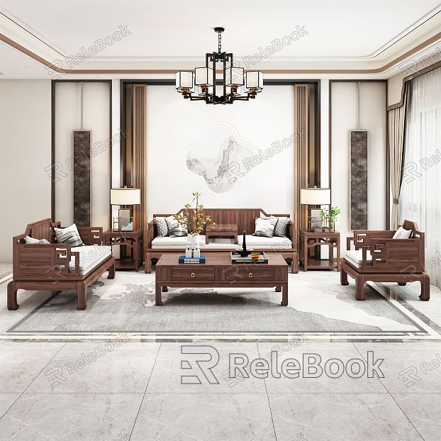 New Chinese Living Room Home Living Room model