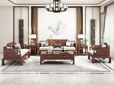 New Chinese Living Room Home Living Room model